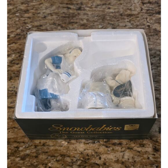 Retired Department 56 Snow Babies "Guest Collection" "Tea for Two" Figurines - Picture 6 of 7